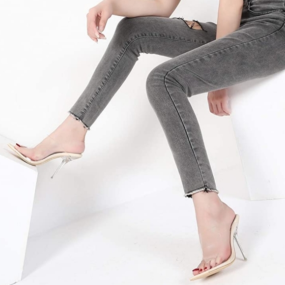 Brand new clear stiletto high heel mule. Size 10 - Picture 3 of 3